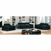 Homeroots 114 in. Sturdy Black Leather Sofa Set 329596